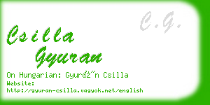 csilla gyuran business card